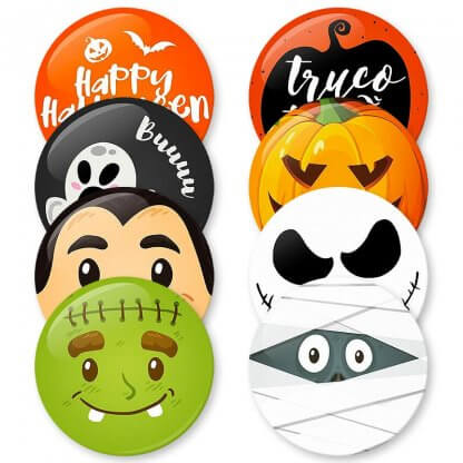 Pack 8 chapas Halloween